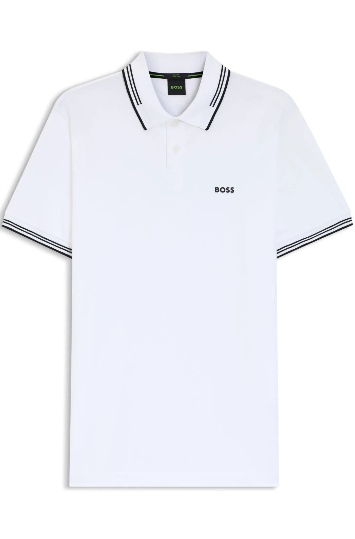 Slim-Fit Poloshirt mit Kontraststreifen-Details