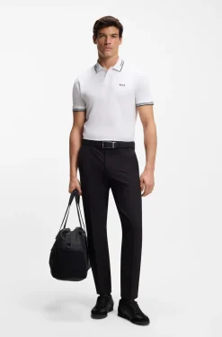 Slim-Fit Poloshirt mit Kontraststreifen-Details