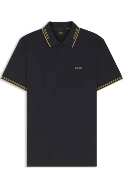 Slim-Fit Poloshirt mit Kontraststreifen-Details