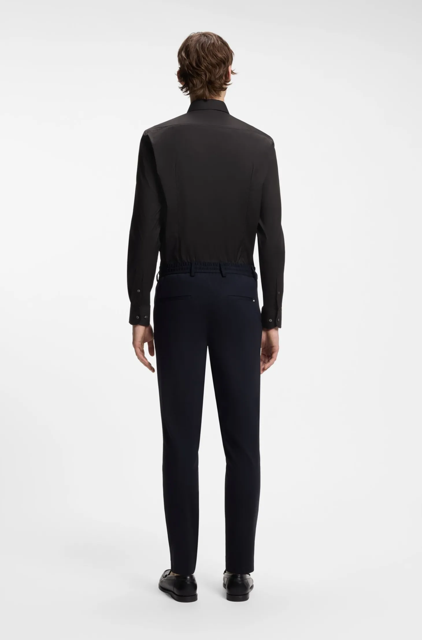 Slim-Fit Popeline-Hemd aus bügelleichtem Baumwoll-Mix