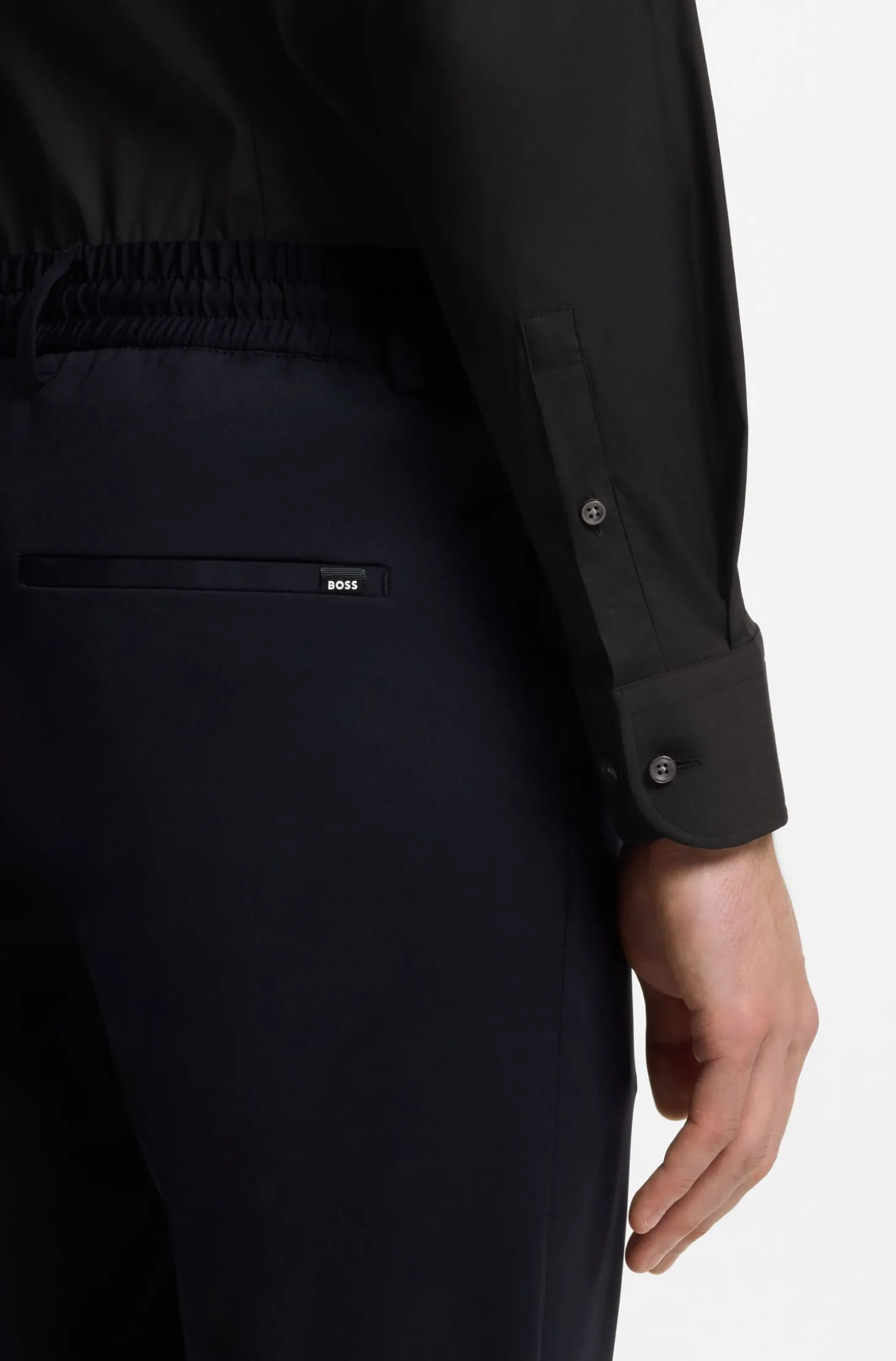 Slim-Fit Popeline-Hemd aus bügelleichtem Baumwoll-Mix