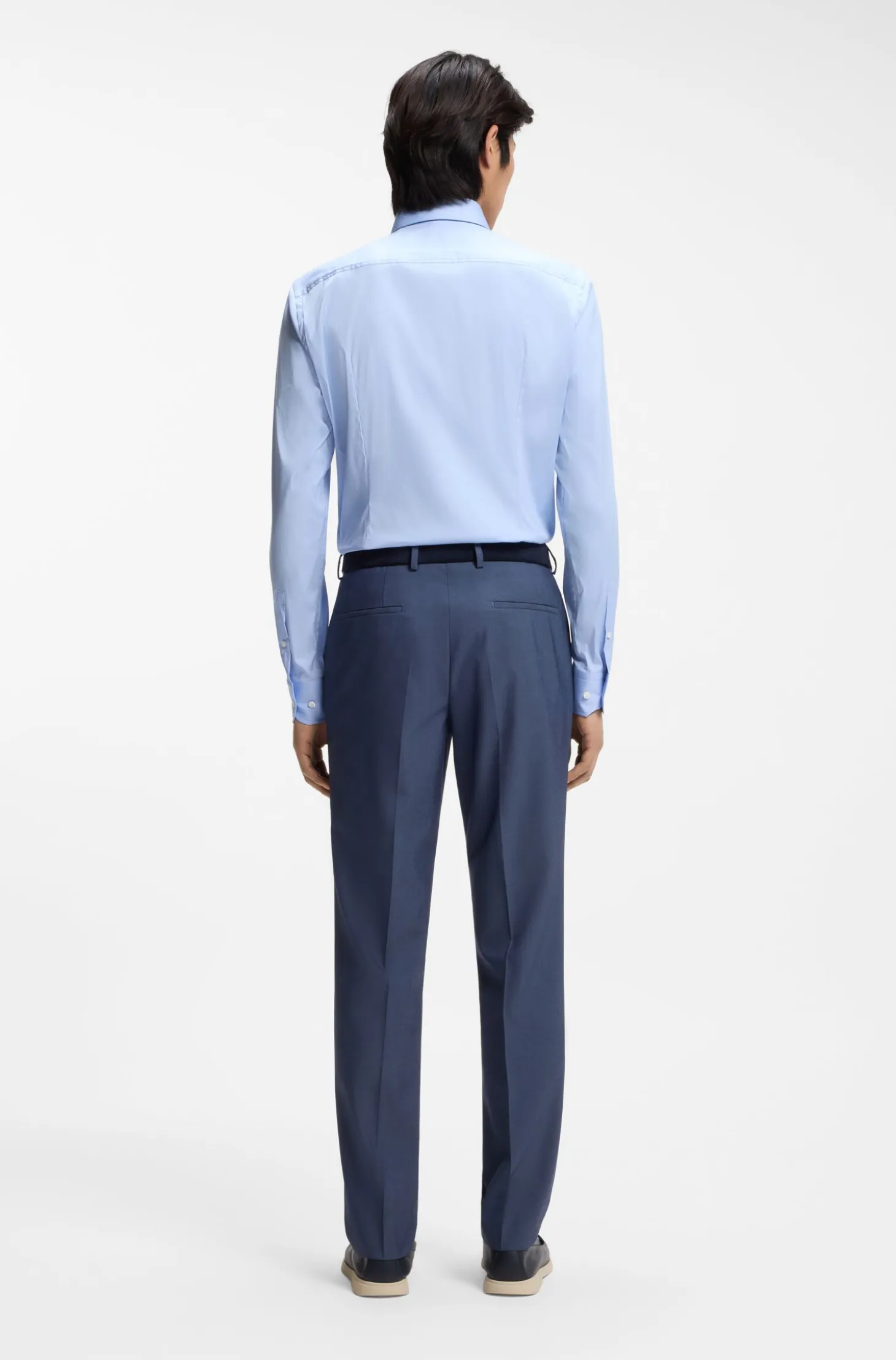 Slim-Fit Popeline-Hemd aus bügelleichtem Baumwoll-Mix