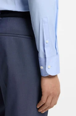 Slim-Fit Popeline-Hemd aus bügelleichtem Baumwoll-Mix