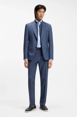 Slim-Fit Popeline-Hemd aus bügelleichtem Baumwoll-Mix