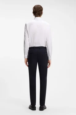 Slim-Fit Popeline-Hemd aus bügelleichtem Baumwoll-Mix