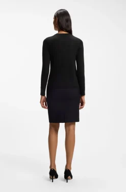 Slim-Fit Pullover aus Merinowolle mit Rundhalsausschnitt