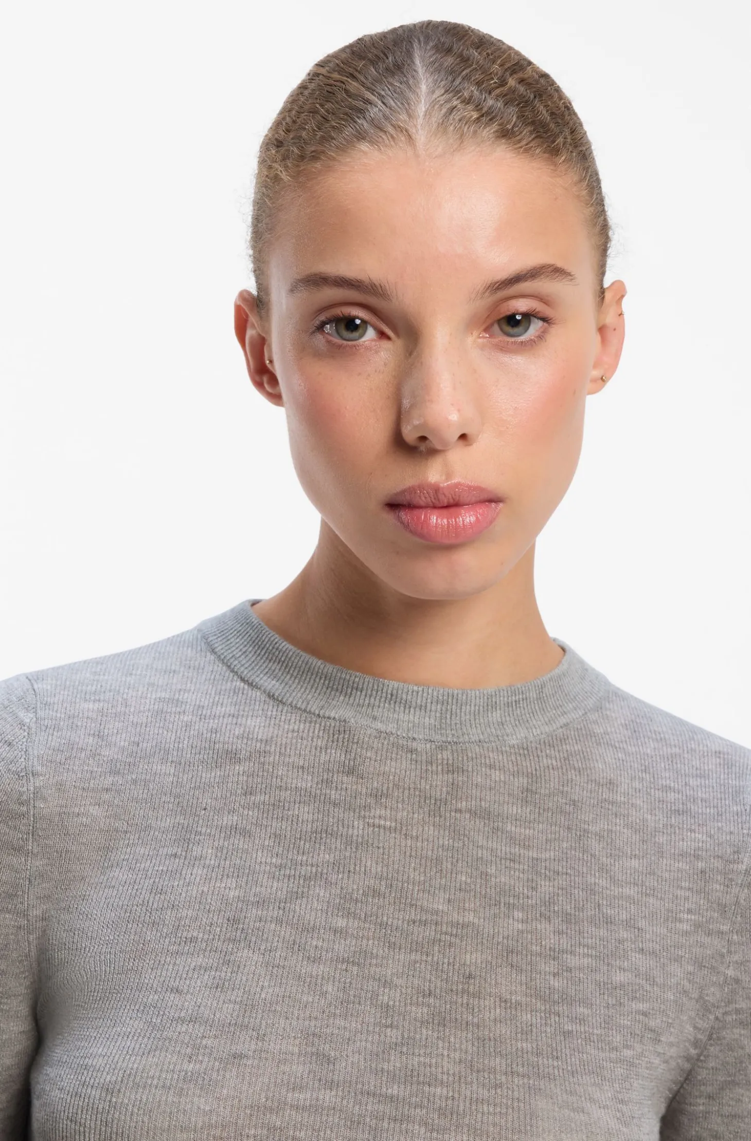 Slim-Fit Pullover aus Woll-Mix mit Kaschmir