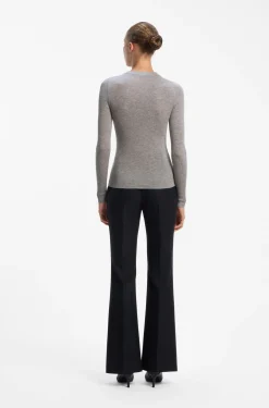 Slim-Fit Pullover aus Woll-Mix mit Kaschmir