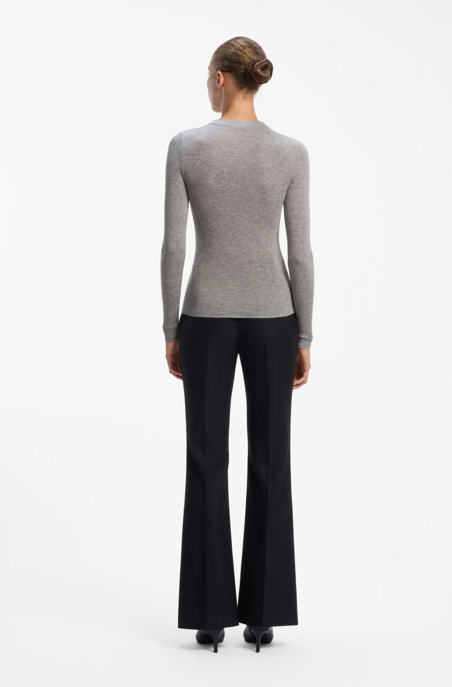 Slim-Fit Pullover aus Woll-Mix mit Kaschmir