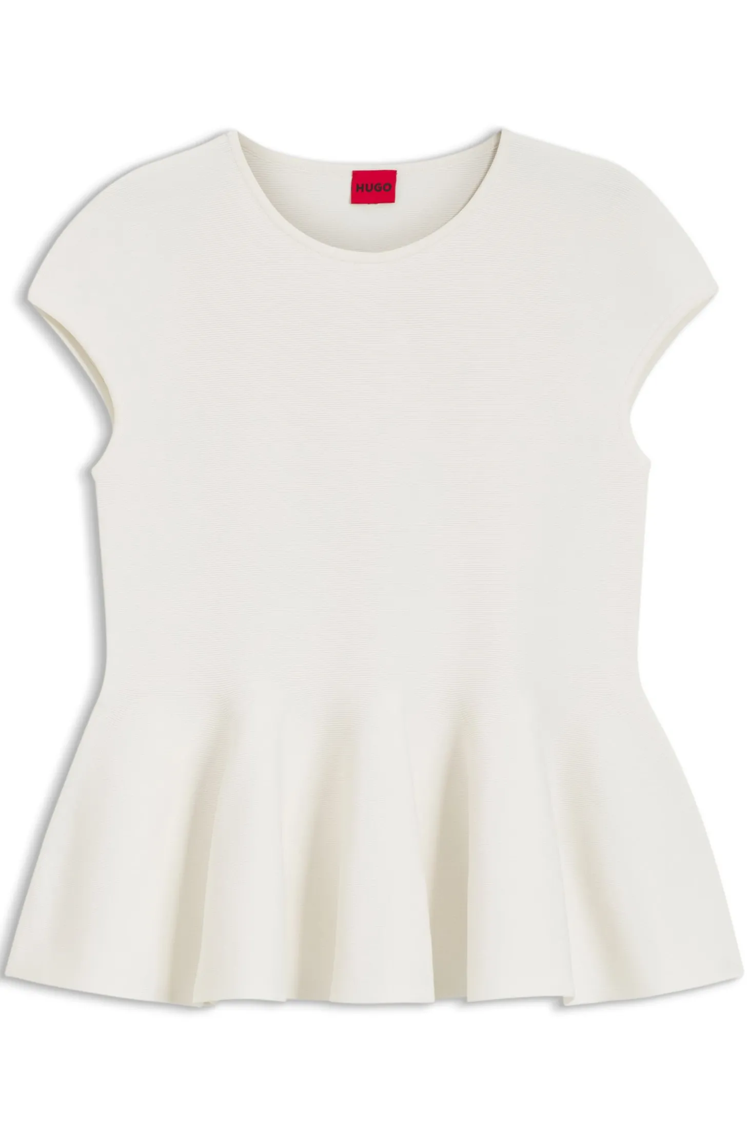 Slim-Fit Pullover mit Schößchensaum