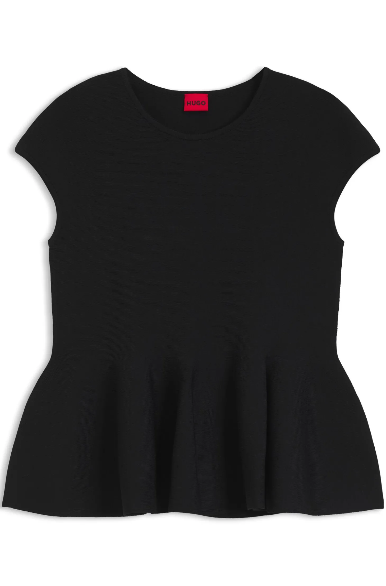 Slim-Fit Pullover mit Schößchensaum