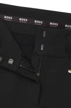 Slim-Fit Reithose mit hohem Bund und Kniebesatz