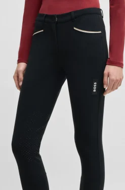 Slim-Fit Reithose mit Kniebesatz