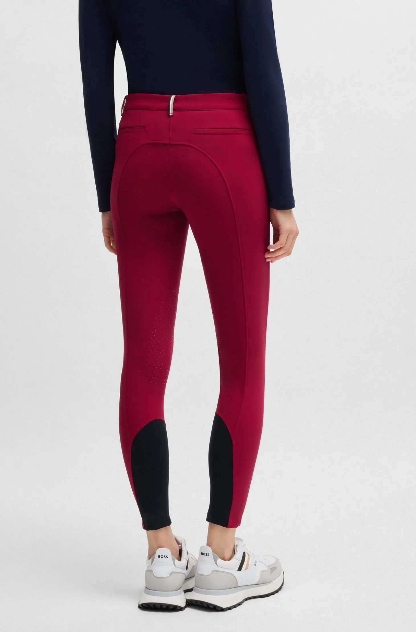Slim-Fit Reithose mit Kniebesatz