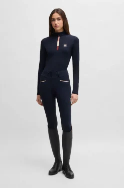 Slim-Fit Reitsport-Trainingsshirt aus Super-Stretch-Gewebe