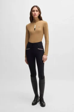 Slim-Fit Reitsport-Trainingsshirt aus Super-Stretch-Gewebe