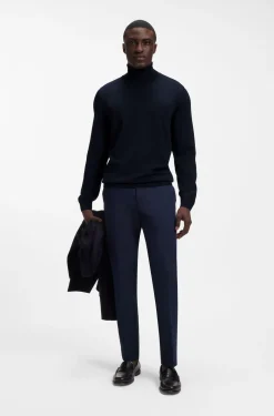 Slim-Fit Rollkragenpullover aus extrafeiner Merinowolle