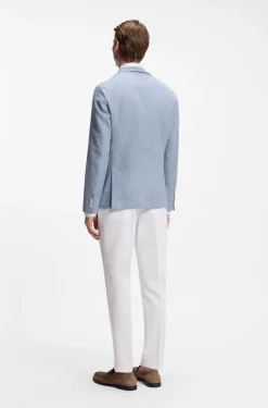 Slim-Fit Sakko aus fein gemustertem Gewebe
