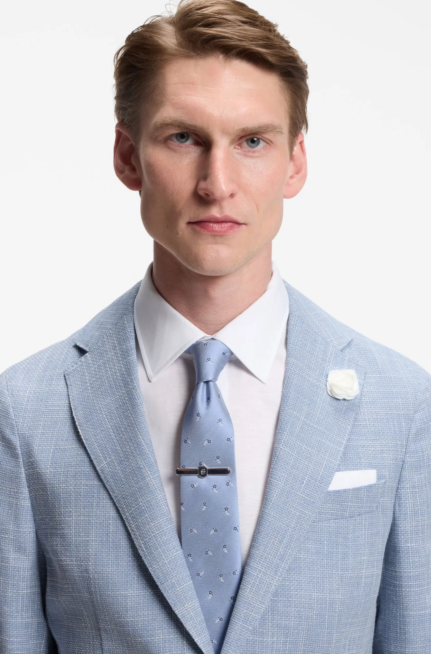 Slim-Fit Sakko aus fein gemustertem Gewebe