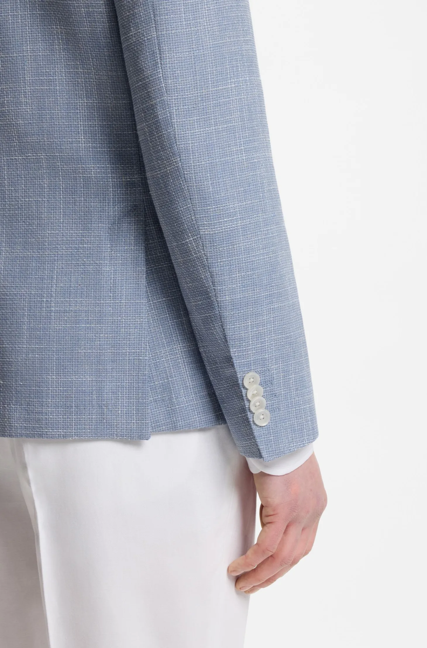 Slim-Fit Sakko aus fein gemustertem Gewebe
