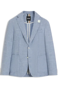 Slim-Fit Sakko aus fein gemustertem Gewebe