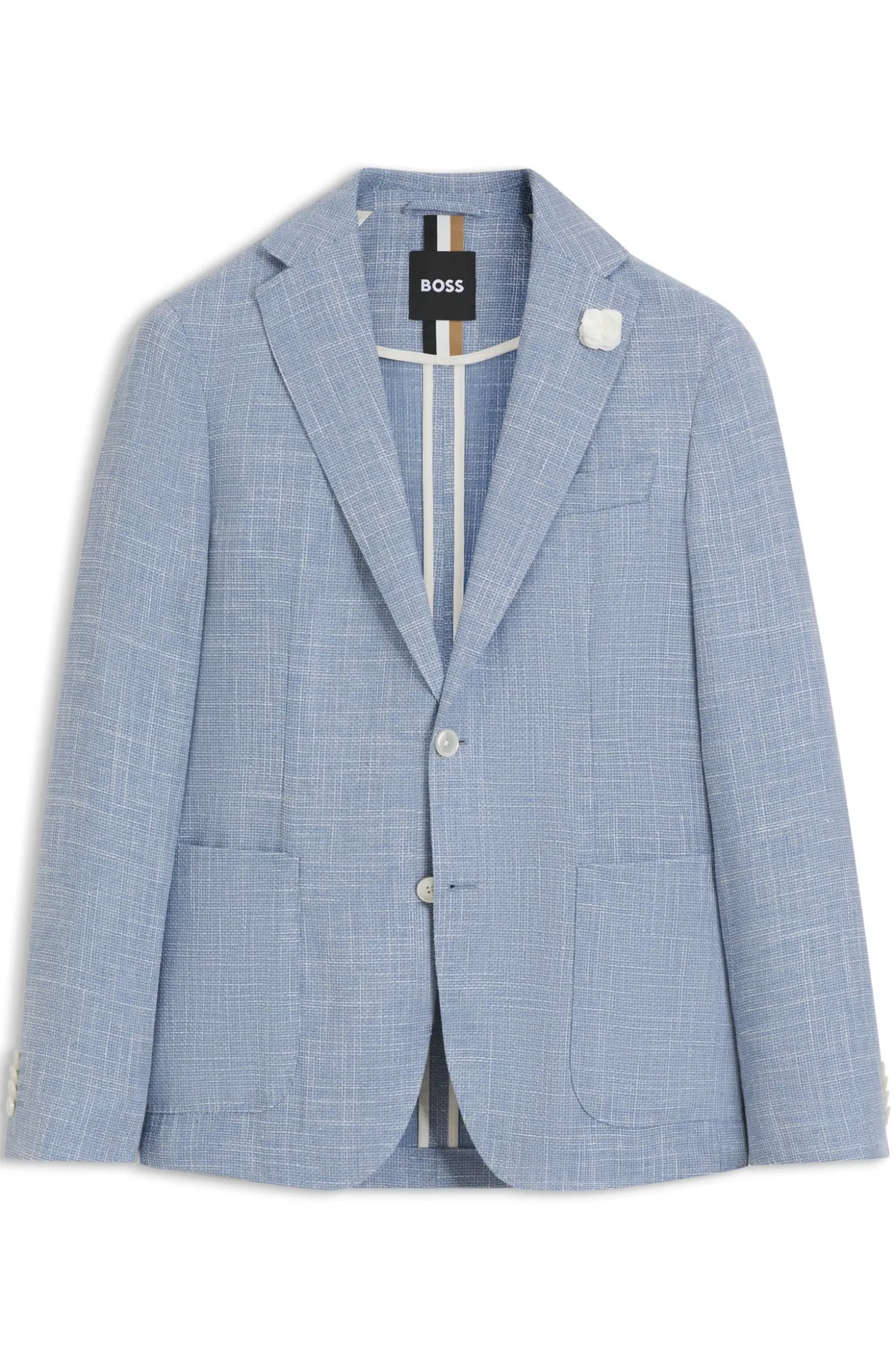 Slim-Fit Sakko aus fein gemustertem Gewebe