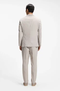 Slim-Fit Sakko aus fein gemusterter Schurwolle