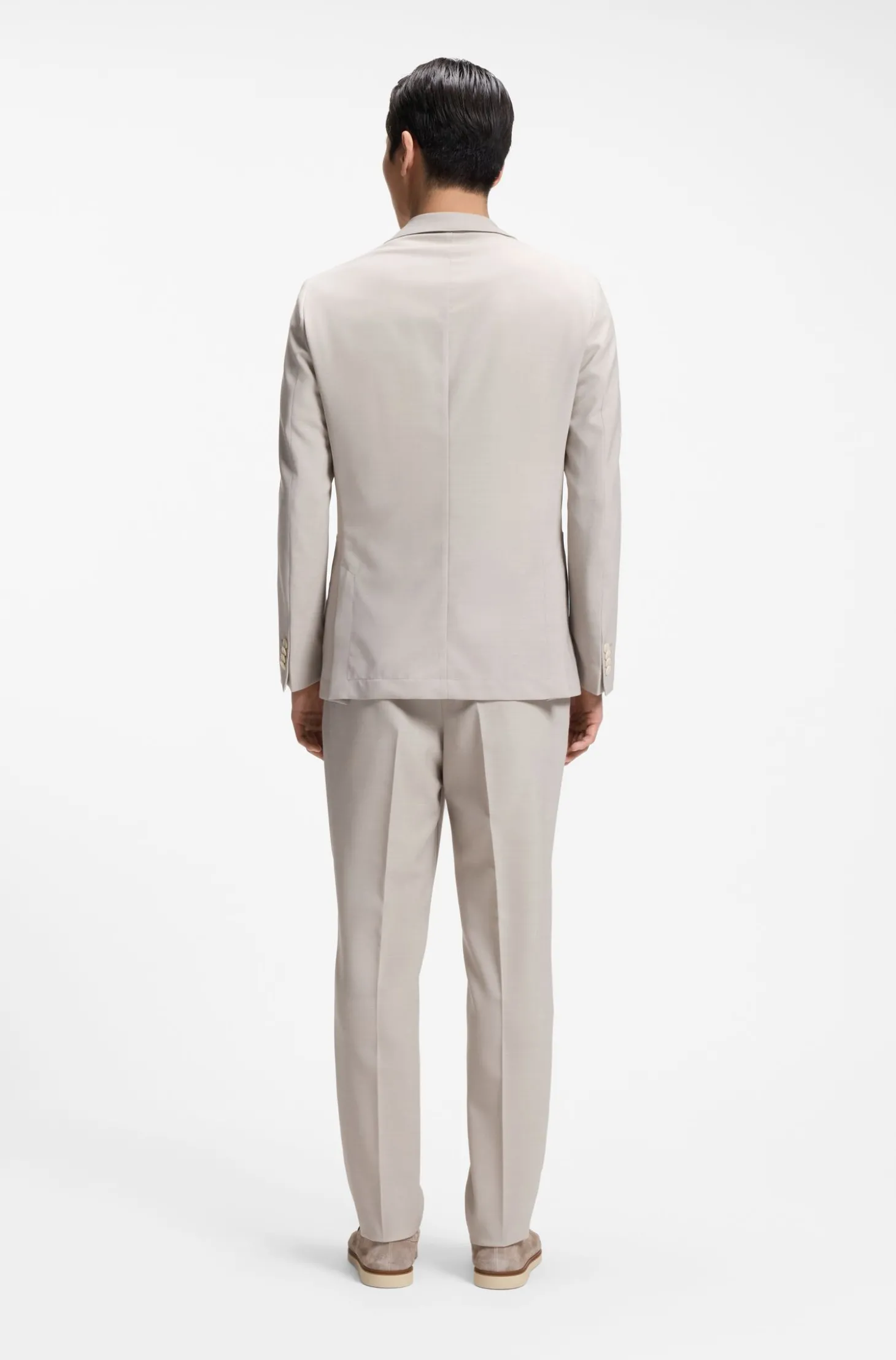 Slim-Fit Sakko aus fein gemusterter Schurwolle
