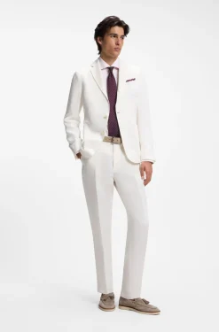 Slim-Fit Sakko aus fein gemustertem Gewebe