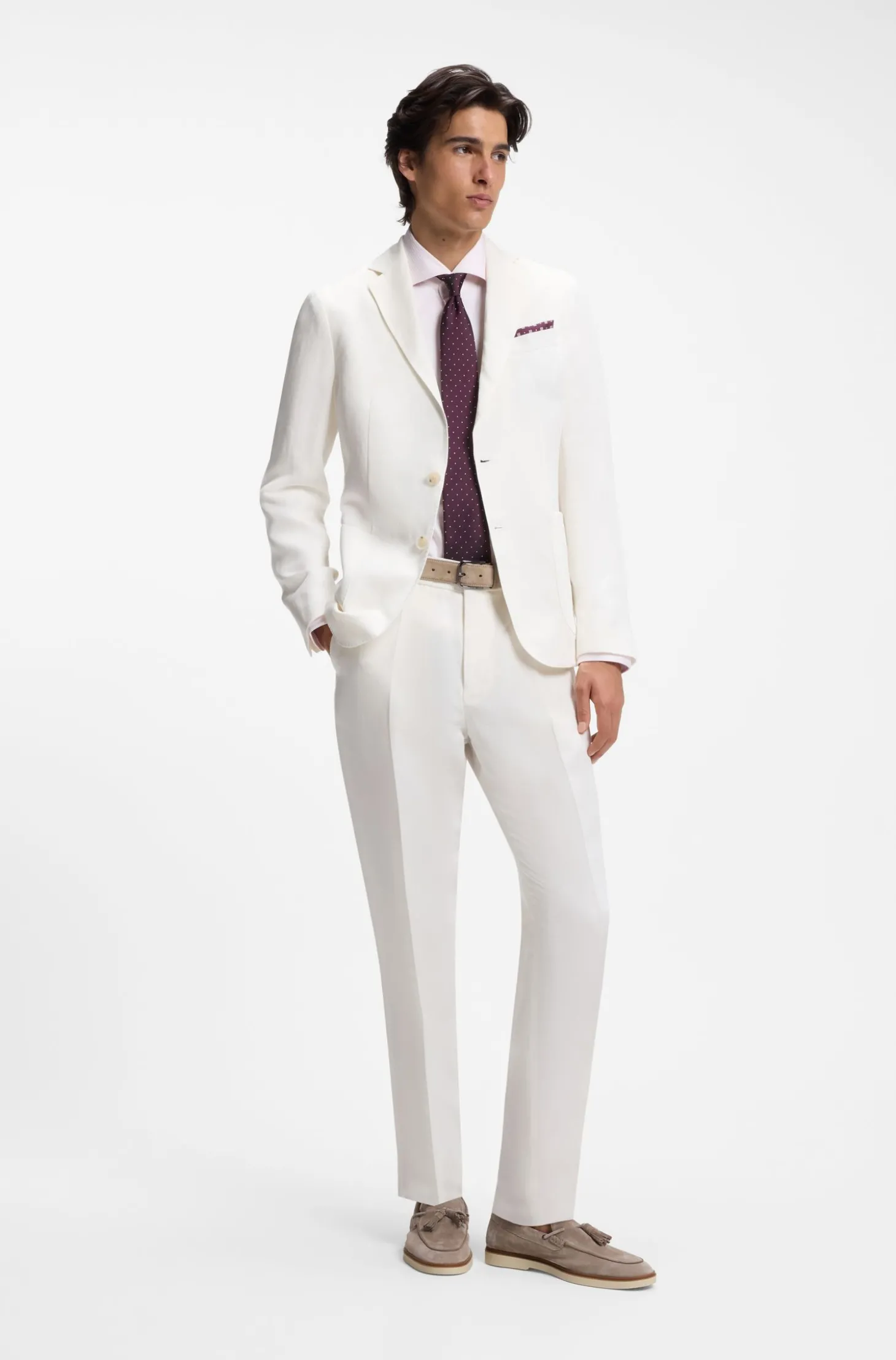 Slim-Fit Sakko aus fein gemustertem Gewebe