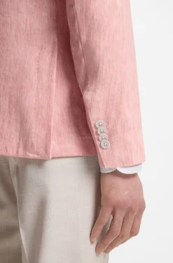 Slim-Fit Sakko aus fein gemustertem Leinen-Mix