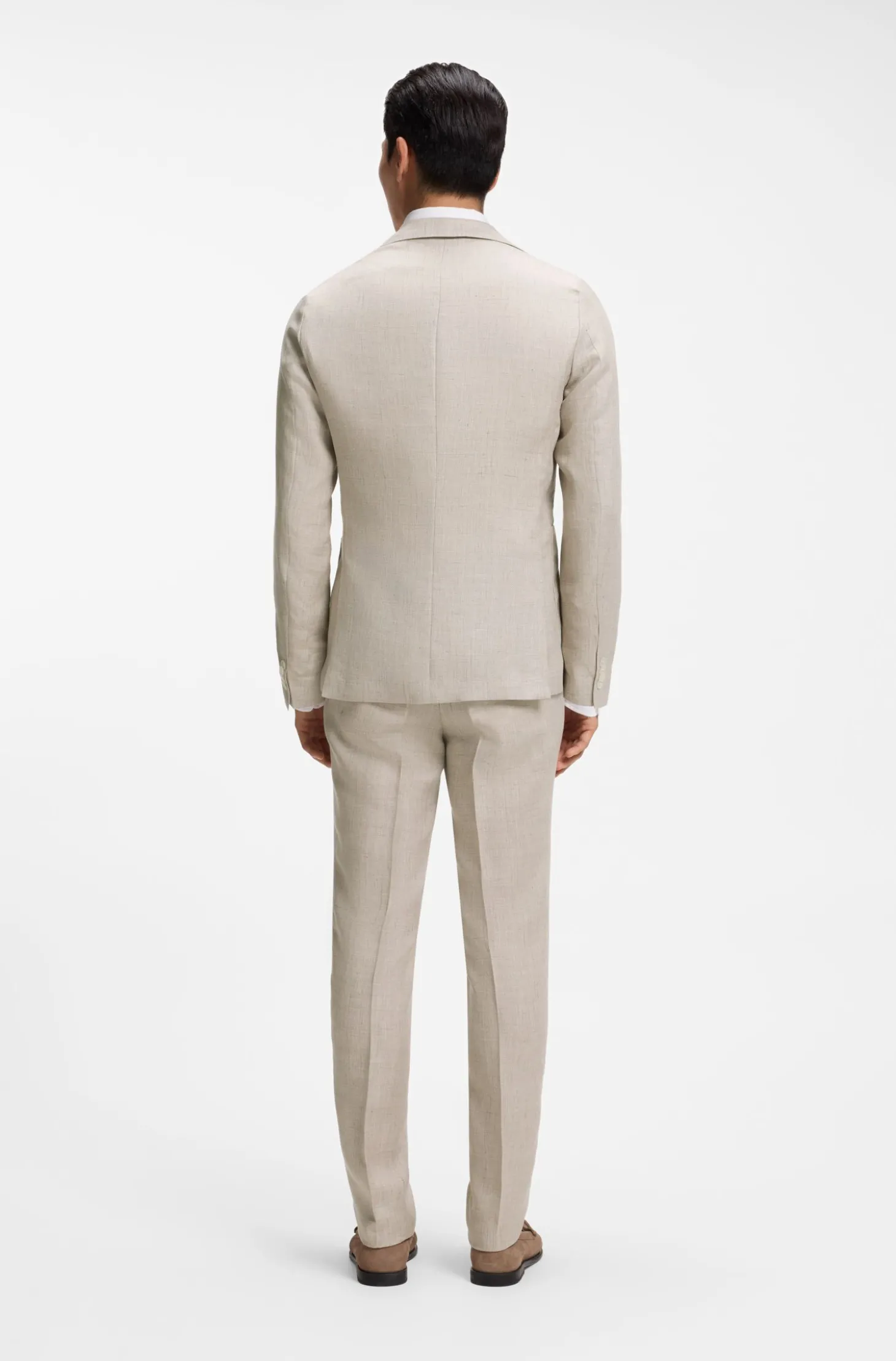 Slim-Fit Sakko aus fein gemustertem Leinen-Mix