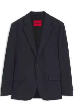 Slim-Fit Sakko aus funktionalem Stretch-Seersucker