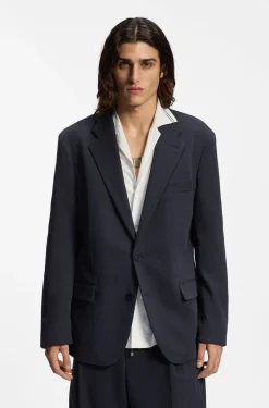 Slim-Fit Sakko aus funktionalem Stretch-Seersucker