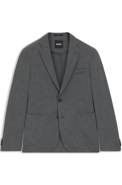 Slim-Fit Sakko aus funktionalem Stretch-Seersucker