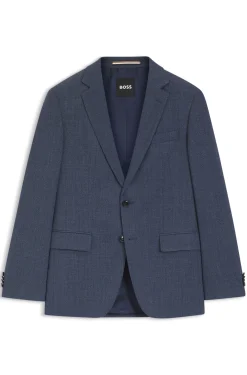 Slim-Fit Sakko aus gemusterter Stretch-Wolle