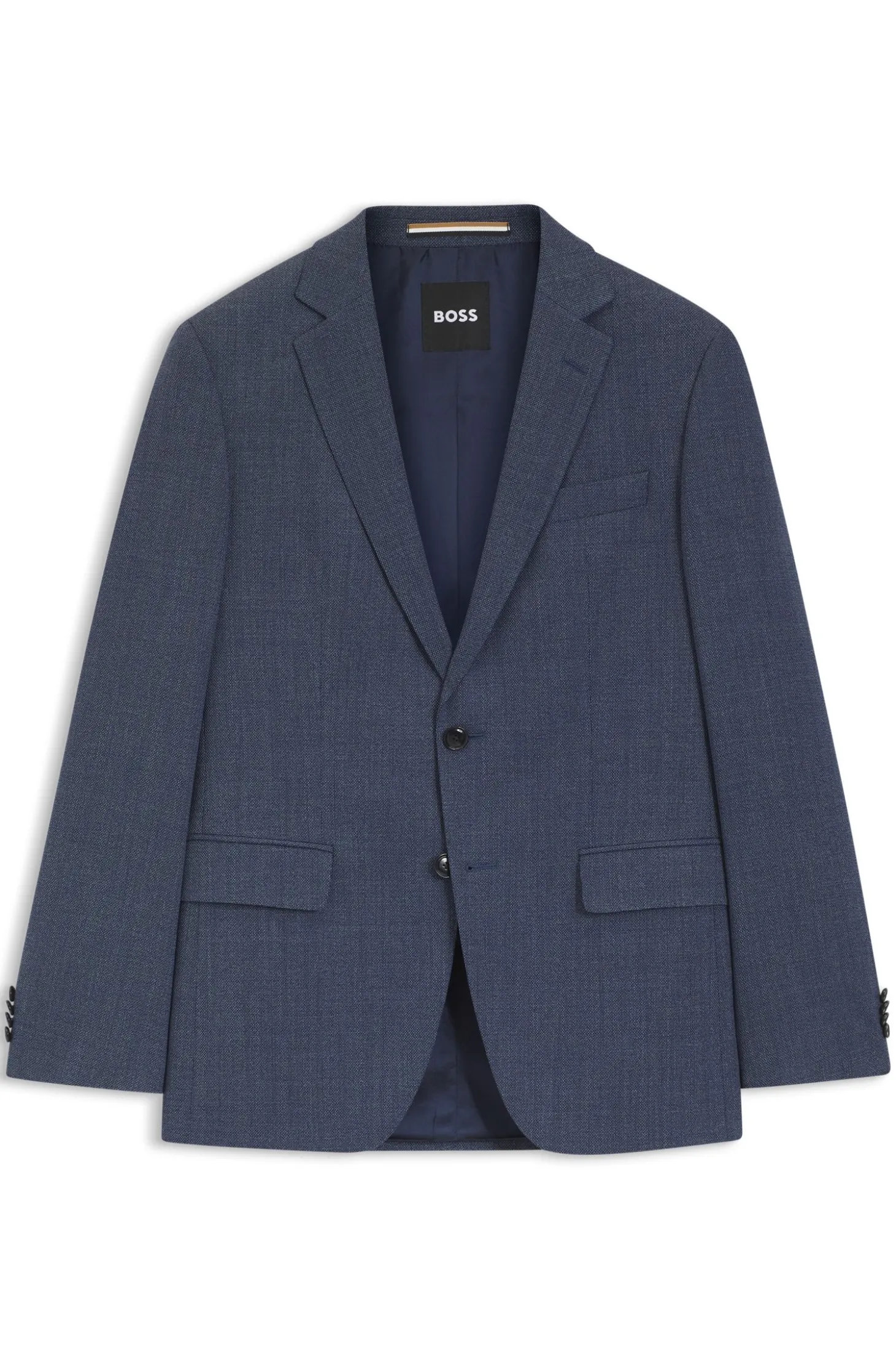 Slim-Fit Sakko aus gemusterter Stretch-Wolle