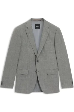 Slim-Fit Sakko aus gemusterter Stretch-Wolle