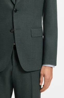 Slim-Fit Sakko aus gemusterter Stretch-Wolle