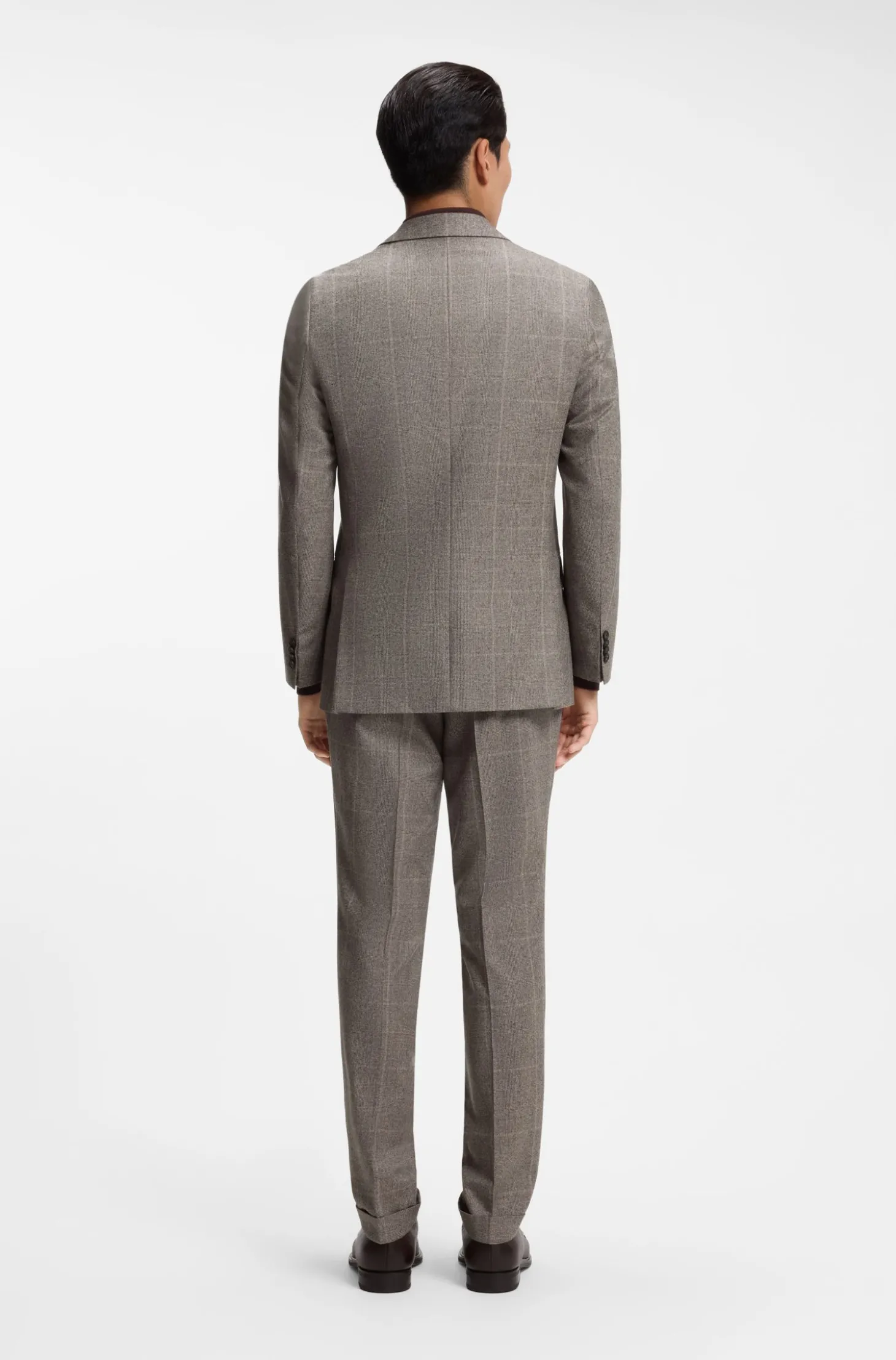 Slim-Fit Sakko aus karierter Schurwolle