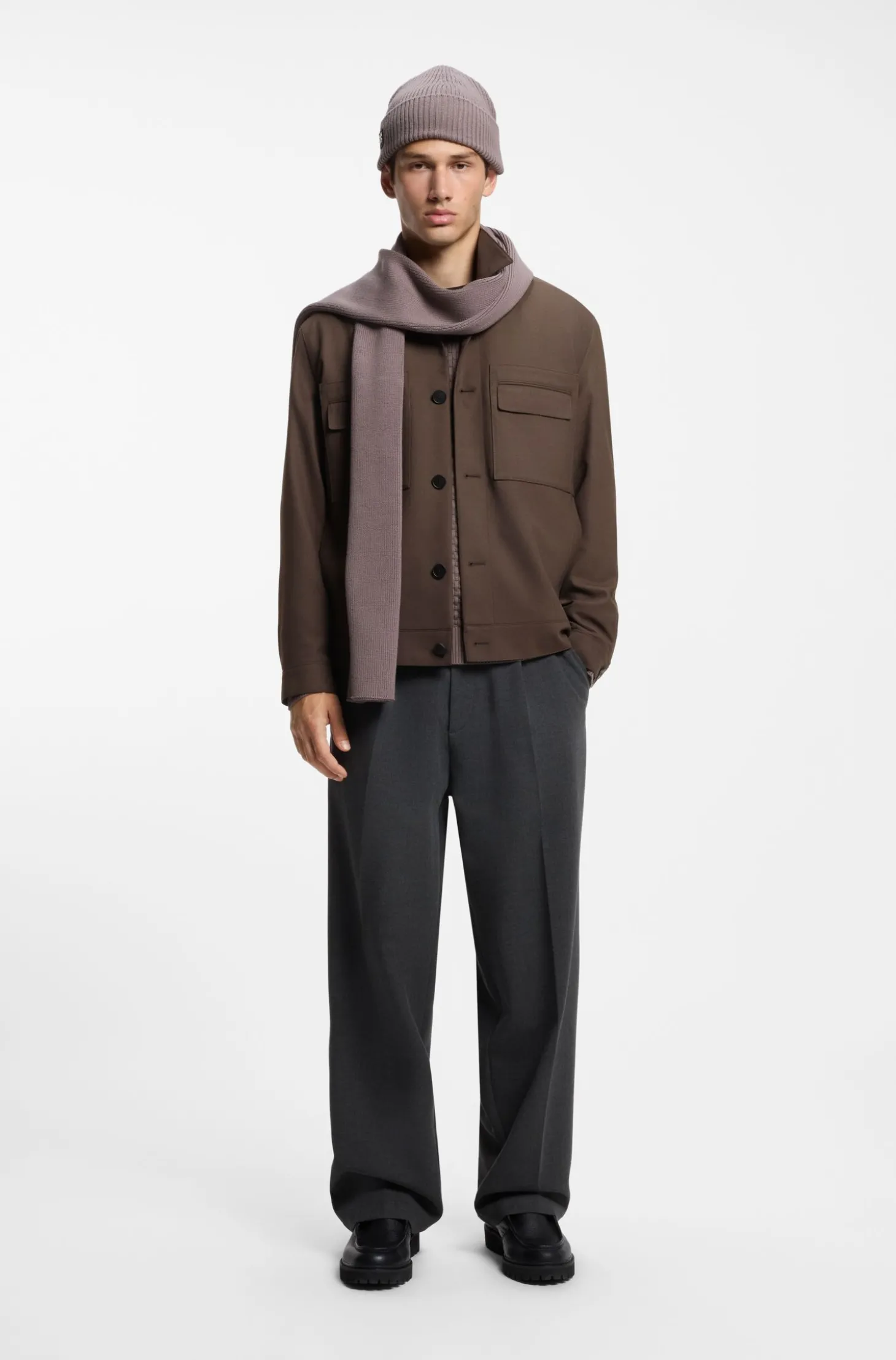 Slim-Fit Sakko aus knitterfreiem Twill