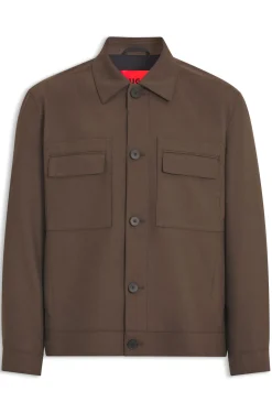Slim-Fit Sakko aus knitterfreiem Twill