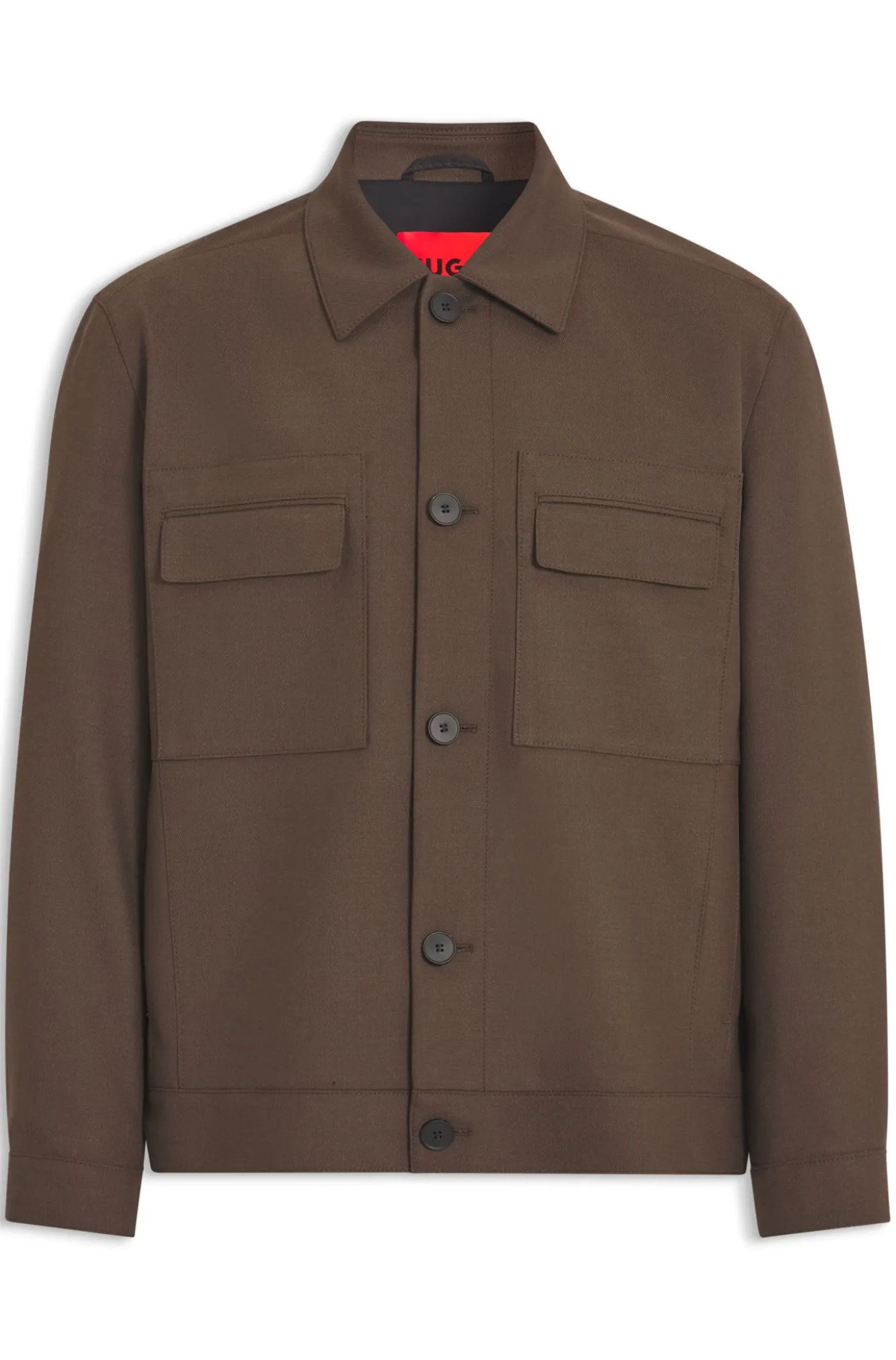 Slim-Fit Sakko aus knitterfreiem Twill