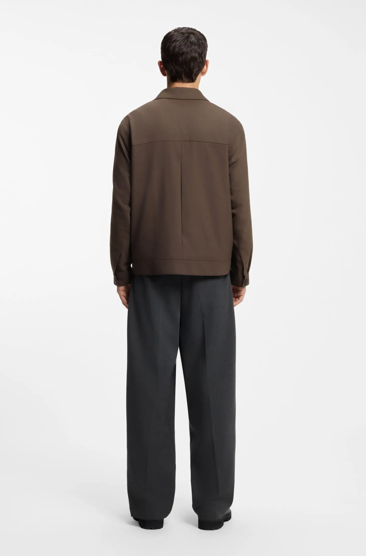 Slim-Fit Sakko aus knitterfreiem Twill