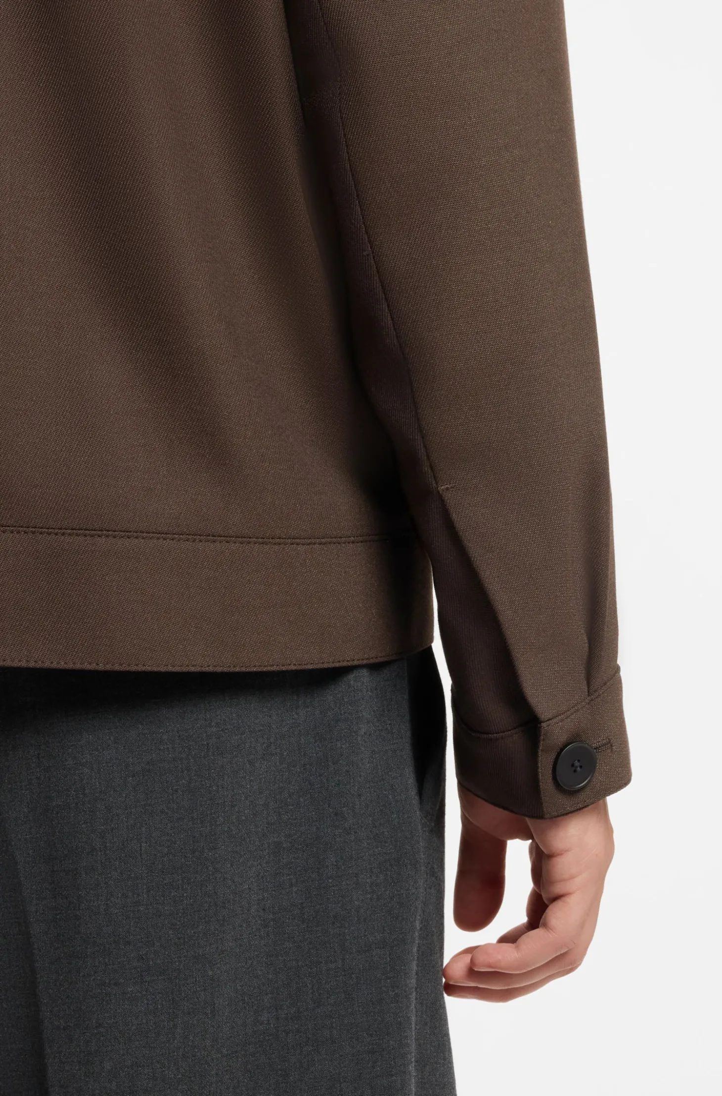 Slim-Fit Sakko aus knitterfreiem Twill