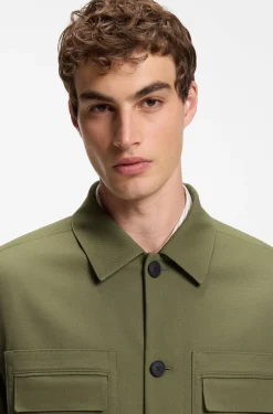 Slim-Fit Sakko aus knitterfreiem Twill