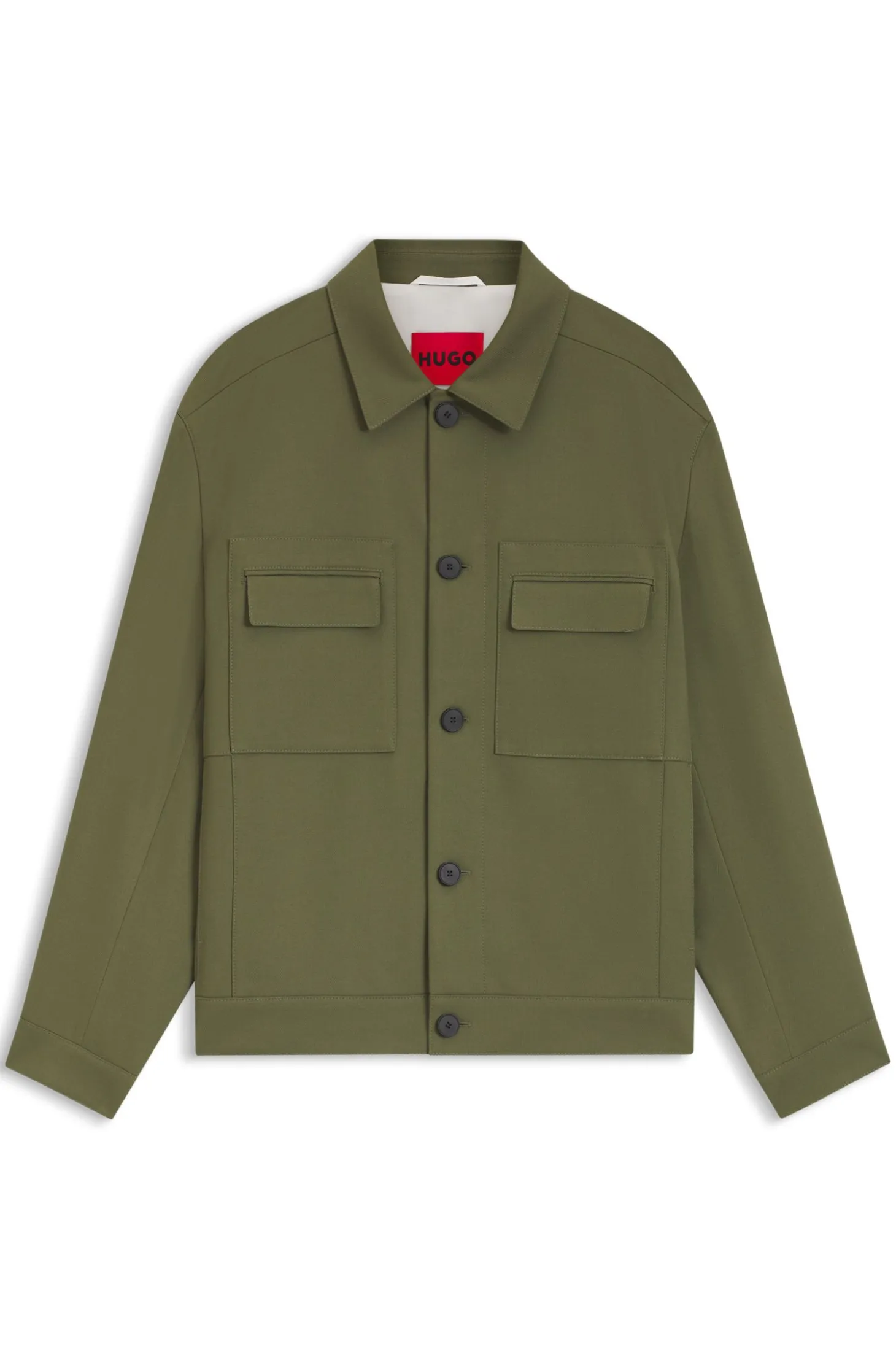 Slim-Fit Sakko aus knitterfreiem Twill