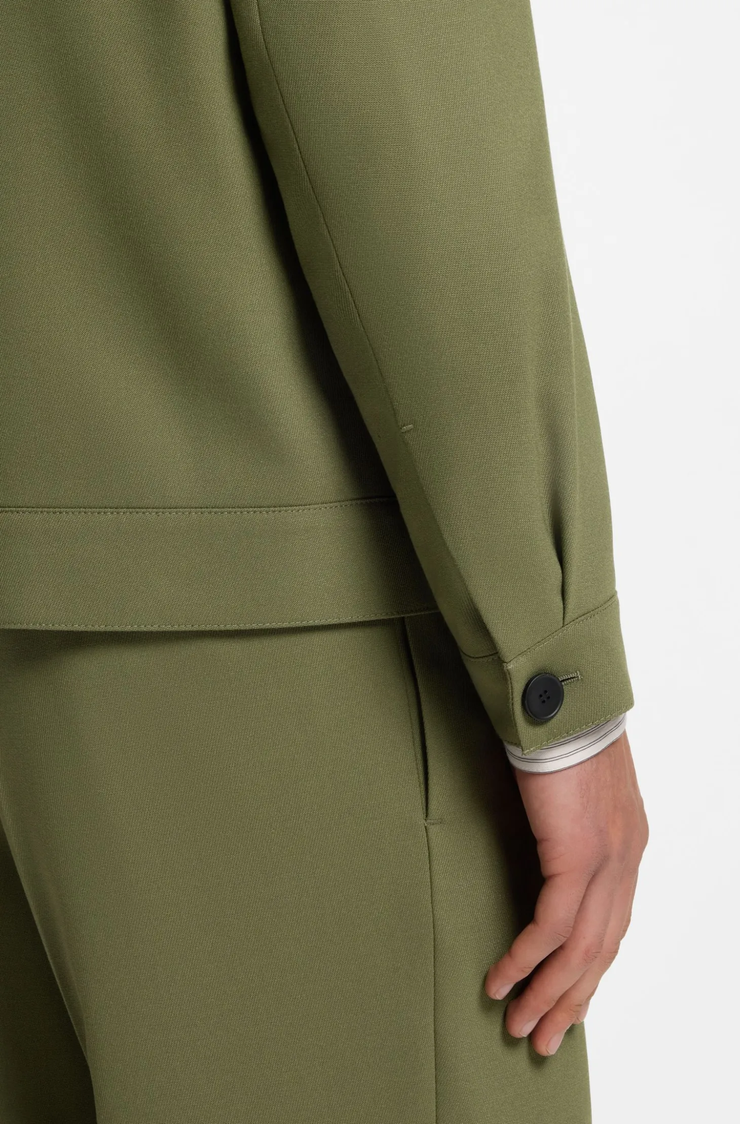 Slim-Fit Sakko aus knitterfreiem Twill