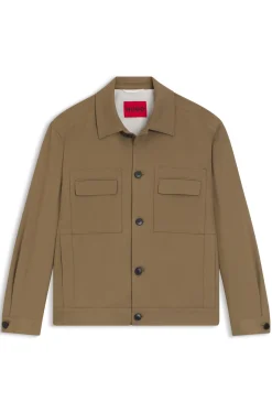Slim-Fit Sakko aus knitterfreiem Twill