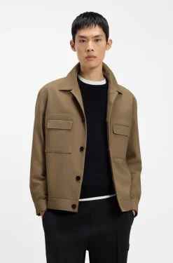 Slim-Fit Sakko aus knitterfreiem Twill